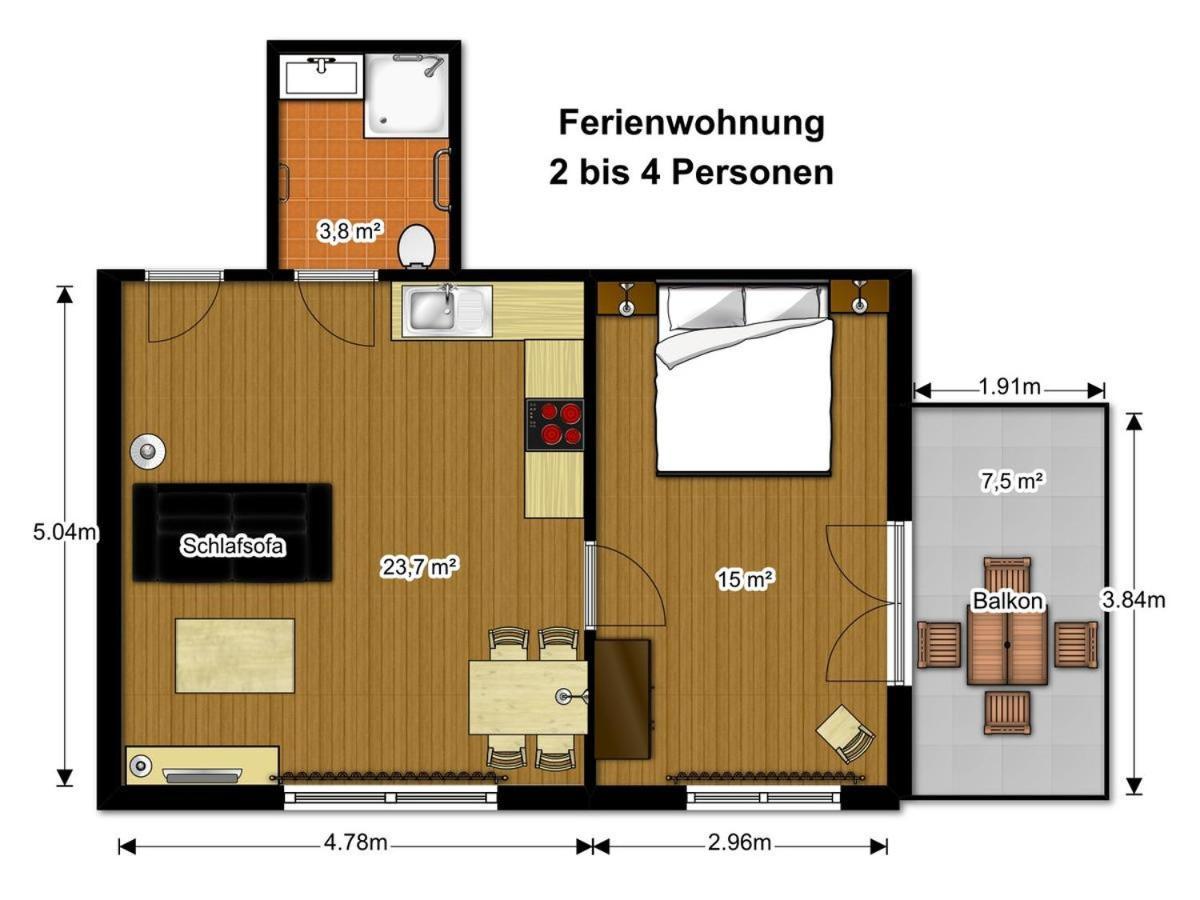 B & B Gmeineck Зеебоден Экстерьер фото
